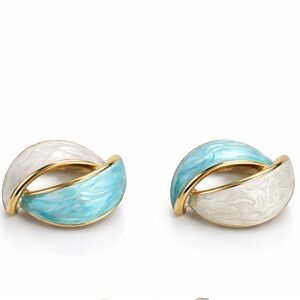 Elegant Gold and Blue Jewelry Earrings